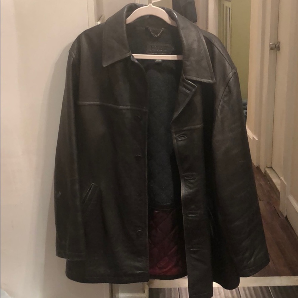 J Crew Oversized Leather Trench